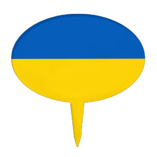 Ukraine flag cake topper