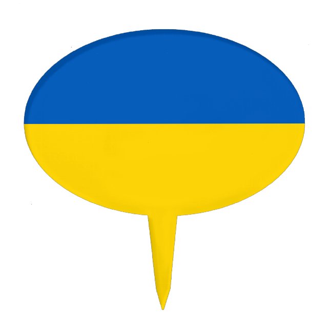 Ukraine flag cake topper (Front)
