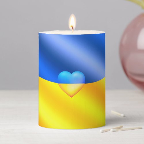 Ukraine Flag Candle Freedom Peace