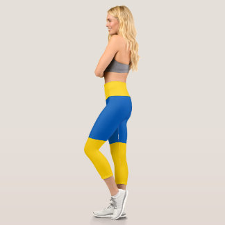 Ukraine Flag Capri Leggings