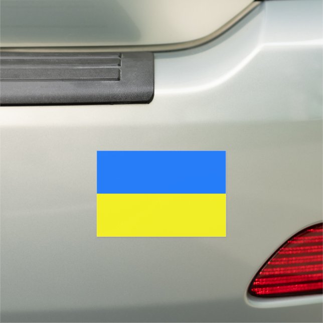 Ukraine Flag Car Magnet (In Situ)