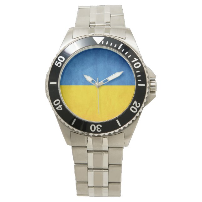 Ukraine Flag Car Magnet Watch (Front)