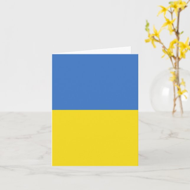 Ukraine Flag Card (Yellow Flower)