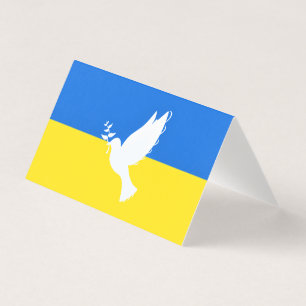 Ukraine Flag Cards Support Peace Dove - Freedom