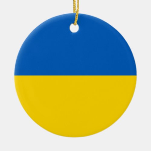 Ukraine Flag Ceramic Ornament