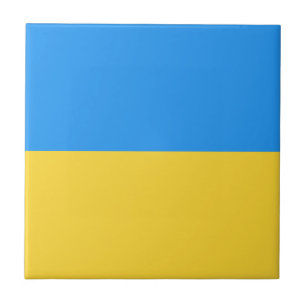 Ukraine flag ceramic tile