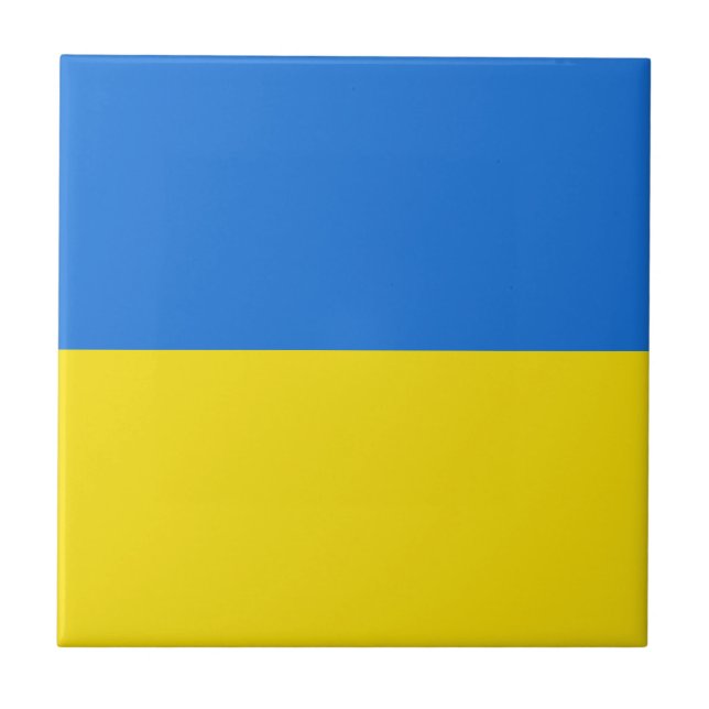 Ukraine Flag Ceramic Tile (Front)