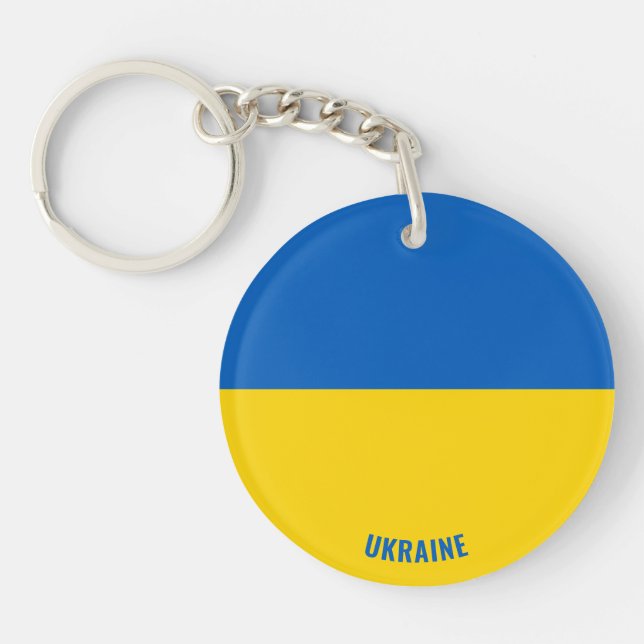 Ukraine Flag Charming Patriotic Keychain (Front)