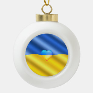 Ukraine Flag Christmas Ornaments Freedom Peace