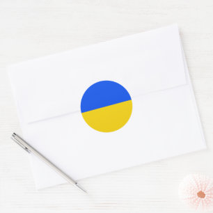 UKRAINE flag Classic Round Sticker