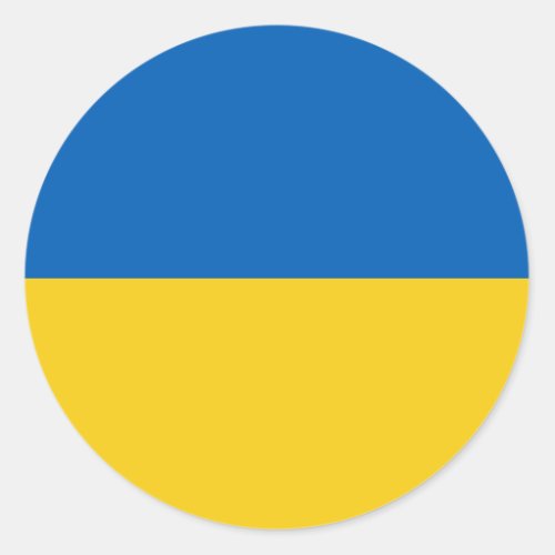 Ukraine Flag Classic Round Sticker