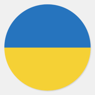 Ukraine Flag Classic Round Sticker