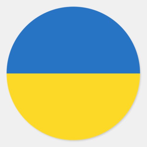 Ukraine Flag Classic Round Sticker