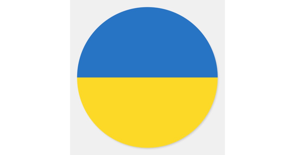 Ukraine Flag Classic Round Sticker | Zazzle