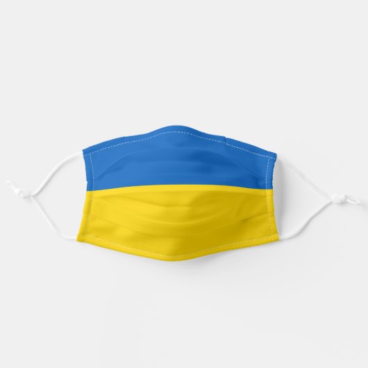 Ukraine Flag Cloth Face Mask (Front, Unfolded)