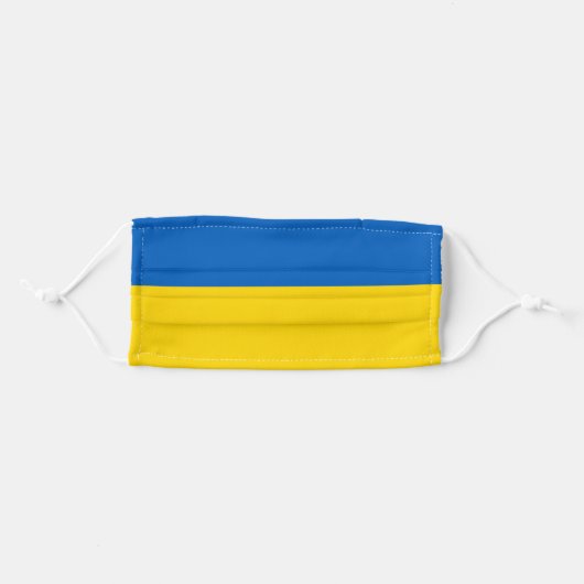 Ukraine Flag Cloth Face Mask (Front, Folded)