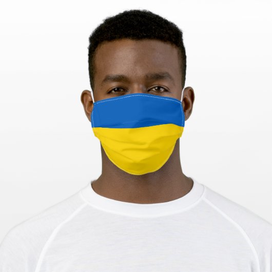 Ukraine Flag Cloth Face Mask (Worn)