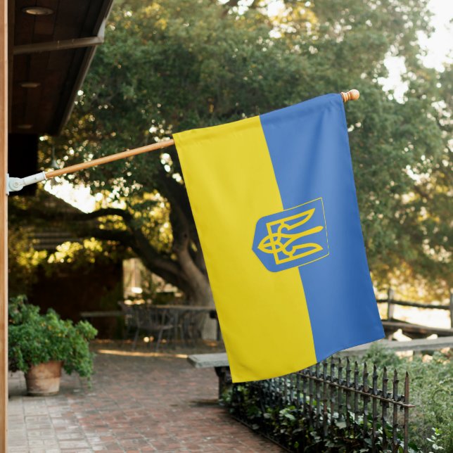 Ukraine Flag Coat of Arms (In SItu)