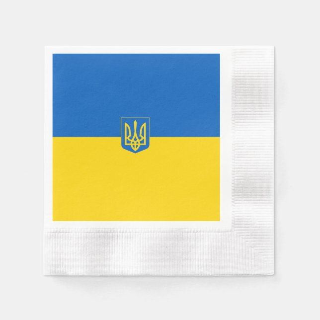 Ukraine flag-coat of arms  napkins (Front)