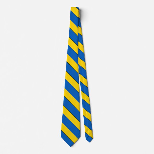 Ukraine Flag Colors Elegant Neck Tie (Front)