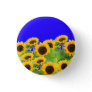 Ukraine Flag Colors Sunflowers Button Freedom