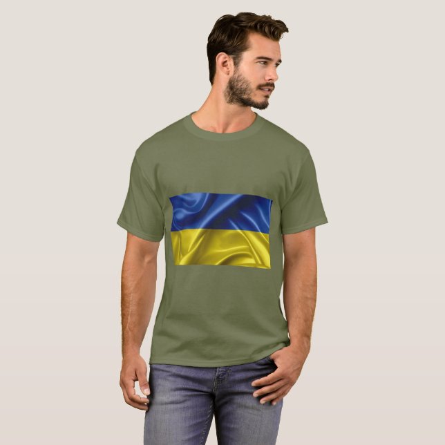 Ukraine Flag Colors T-Shirt (Front Full)