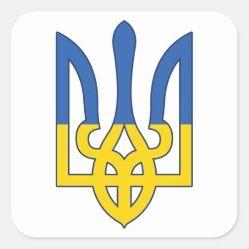 Ukraine Flag Country Pride Ukrainian Flag Square Sticker