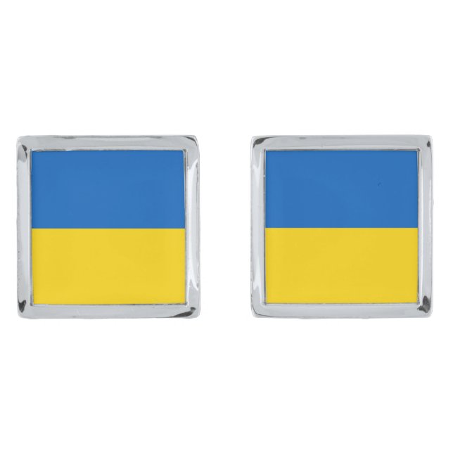 Ukraine flag cufflinks (Front)