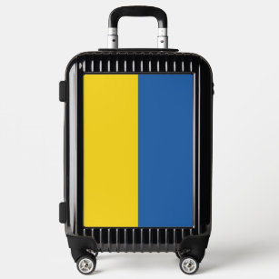Ukraine flag custom luggage suitcase with lock