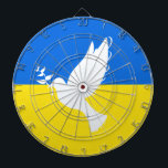 Ukraine Flag Dartboard Dove of Peace - Freedom<br><div class="desc">Dove of Peace Dartboards Ukraine Flag - Peace - You can transfer to 1000  Zazzle products. Resize and move or remove and add elements / text with Customization tool. Good Luck - Be Happy - Be Healthy !</div>