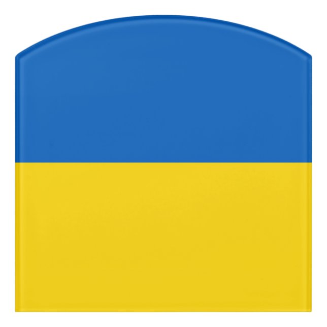 Ukraine flag door sign (Contour Front)