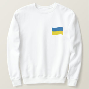 Ukraine Flag Embroidered Sweatshirt