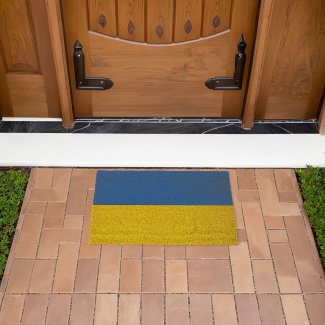 Ukraine flag fiber doormat (Insitu (Outdoor))