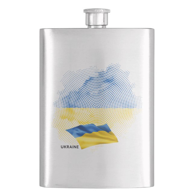 Ukraine flag flask (Front)