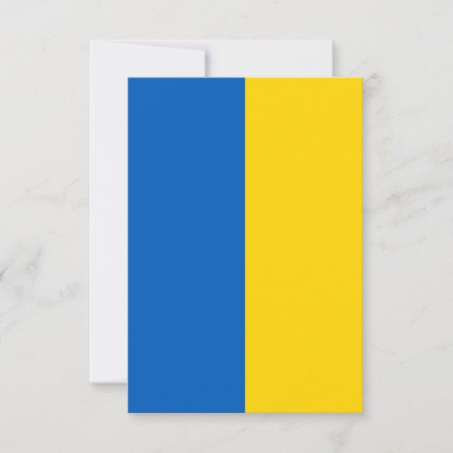 Ukraine flag Flat Thank You Card (Front)
