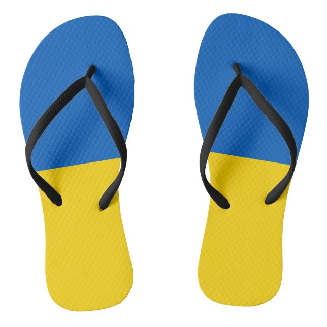 Ukraine Flag Flip Flops (Footbed)
