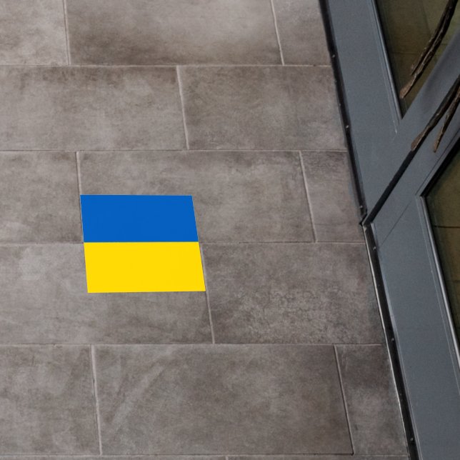 Ukraine Flag Floor Decals (Restaurant)