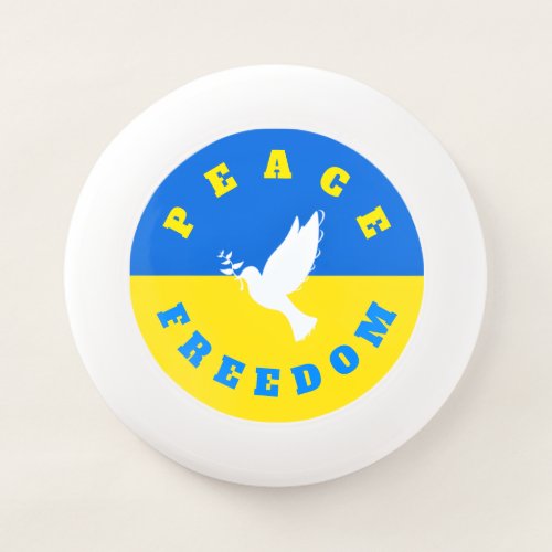 Ukraine Flag Frisbee Dove of Peace _ Freedom