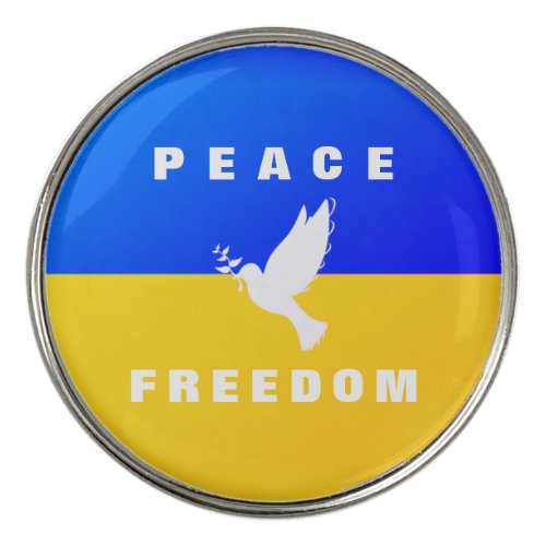 Ukraine Flag Golf Ball Marker Peace Dove _ Freedom