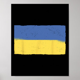 Ukraine Flag Grunge Ukrainian Flag Patriotic Mens Poster
