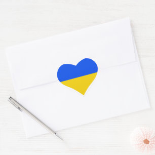 UKRAINE flag Heart Sticker