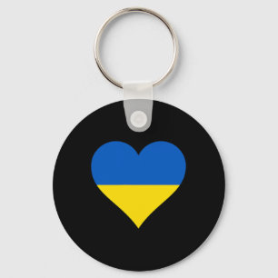 Ukraine Flag Heart Ukraine Gifts Love Ukraine Keychain