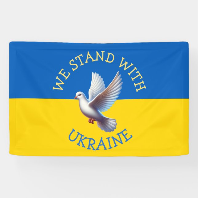 Ukraine Flag | I Stand with Urkaine Banner (Horizontal)