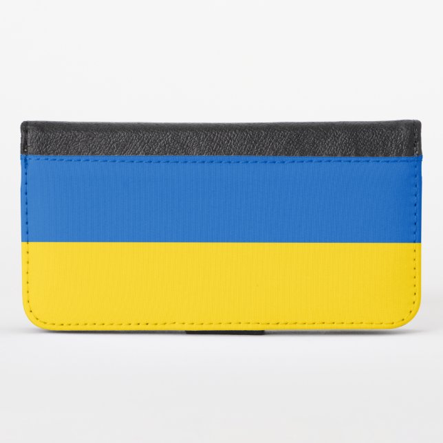 Ukraine Flag iPhone Wallet Case (Front (Horizontal))