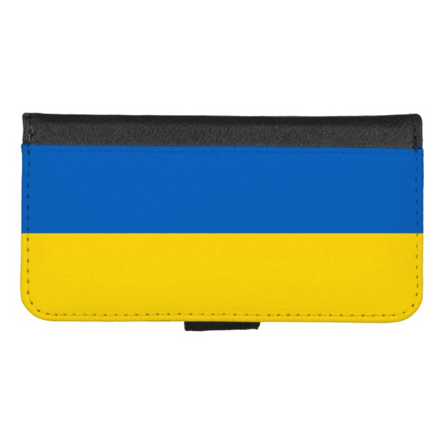 Ukraine Flag iPhone Wallet Case (Front (Horizontal))