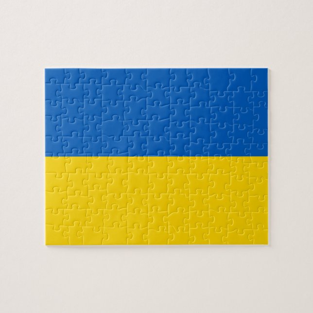 Ukraine flag jigsaw puzzle (Horizontal)