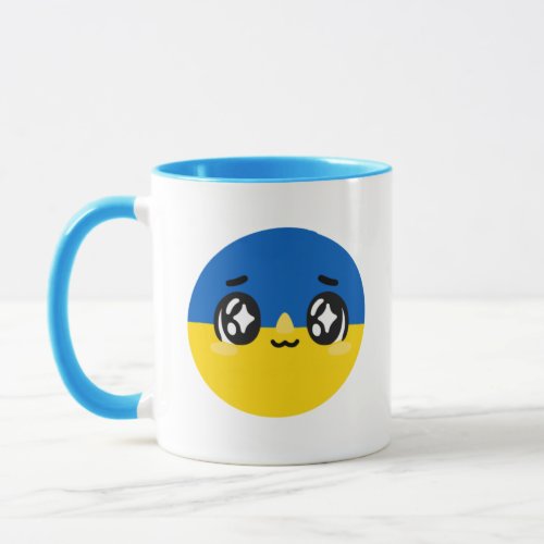 Ukraine Flag Kawaii Ukraine country flag Mug