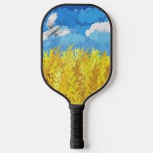 Ukraine Flag Landscape Pickleball Paddle