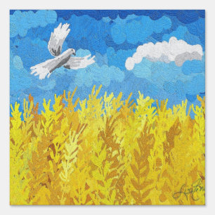 Ukraine Flag Landscape Sign