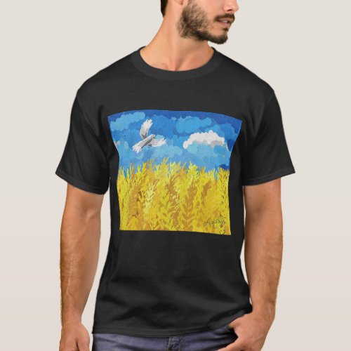 Ukraine Flag Landscape T_Shirt